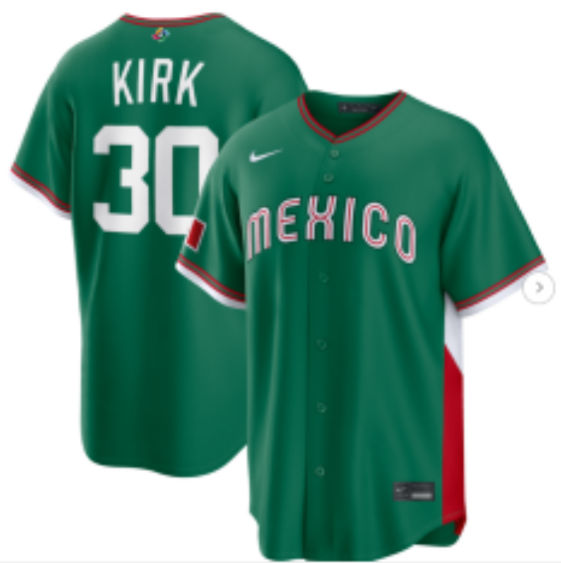 Men 2026 World Cub USA #30 Kirk green Nike MLB Jersey 014